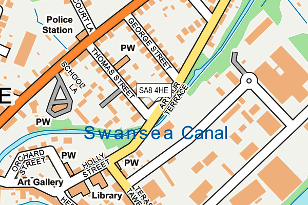 SA8 4HE map - OS OpenMap – Local (Ordnance Survey)