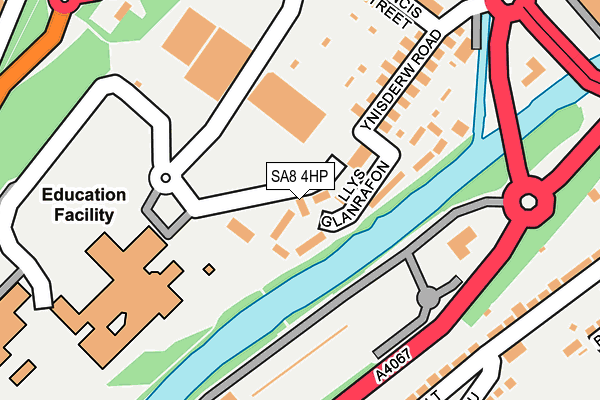 SA8 4HP map - OS OpenMap – Local (Ordnance Survey)