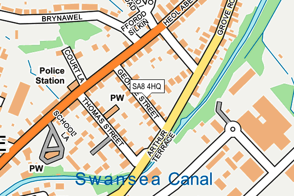 SA8 4HQ map - OS OpenMap – Local (Ordnance Survey)