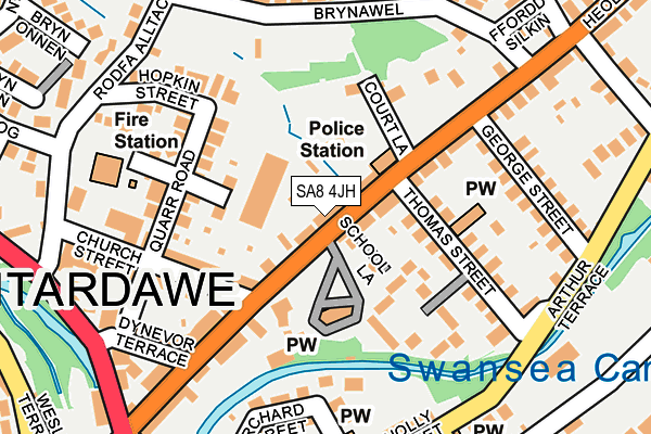 SA8 4JH map - OS OpenMap – Local (Ordnance Survey)