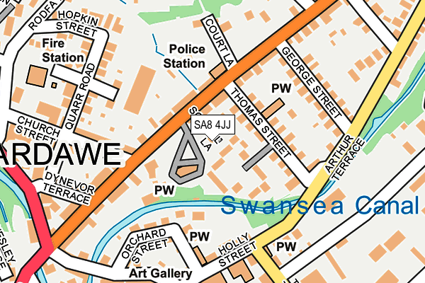 SA8 4JJ map - OS OpenMap – Local (Ordnance Survey)