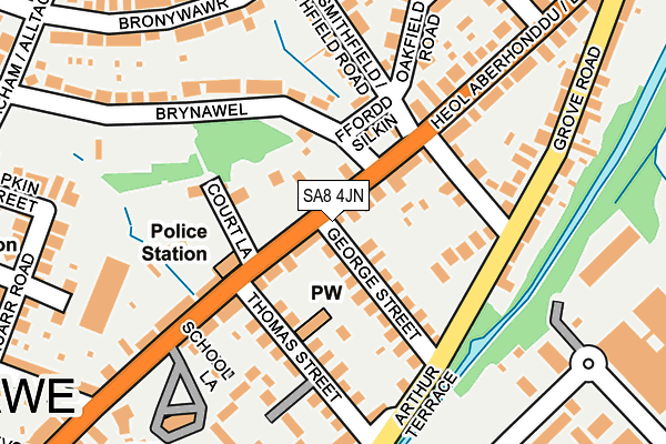 SA8 4JN map - OS OpenMap – Local (Ordnance Survey)