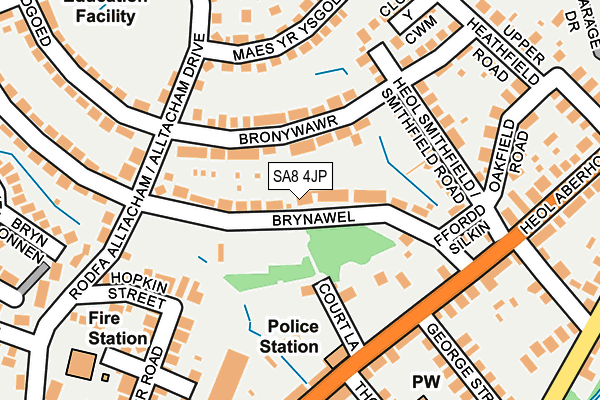 SA8 4JP map - OS OpenMap – Local (Ordnance Survey)