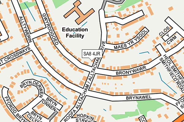 SA8 4JR map - OS OpenMap – Local (Ordnance Survey)