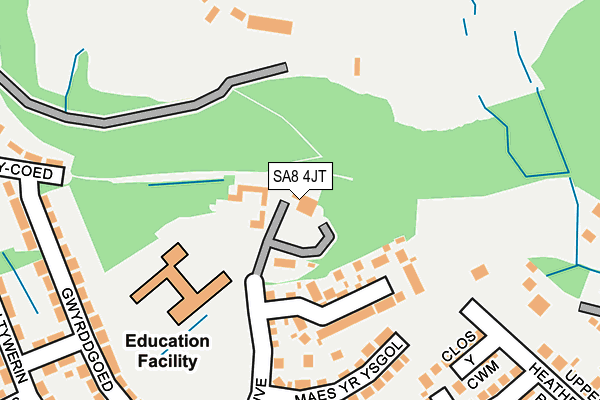 SA8 4JT map - OS OpenMap – Local (Ordnance Survey)