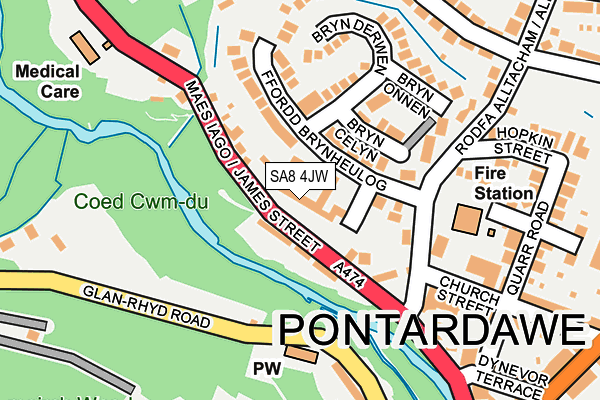 SA8 4JW map - OS OpenMap – Local (Ordnance Survey)