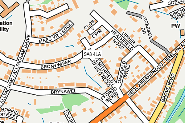 SA8 4LA map - OS OpenMap – Local (Ordnance Survey)