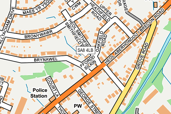 SA8 4LB map - OS OpenMap – Local (Ordnance Survey)
