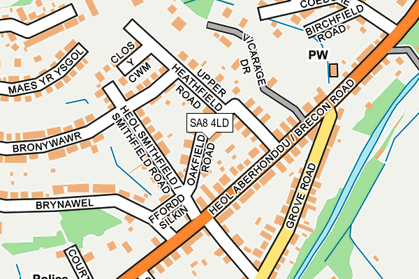SA8 4LD map - OS OpenMap – Local (Ordnance Survey)
