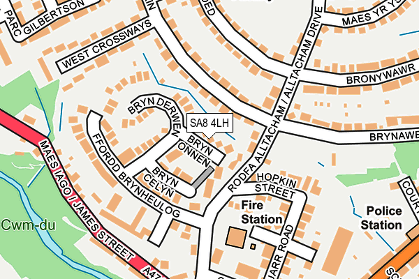 SA8 4LH map - OS OpenMap – Local (Ordnance Survey)