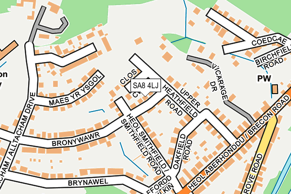SA8 4LJ map - OS OpenMap – Local (Ordnance Survey)