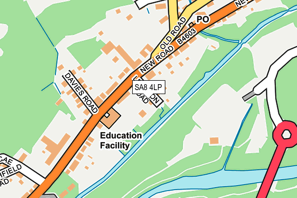 SA8 4LP map - OS OpenMap – Local (Ordnance Survey)