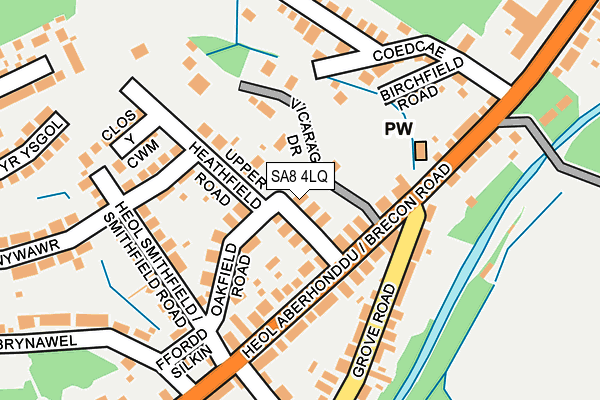SA8 4LQ map - OS OpenMap – Local (Ordnance Survey)