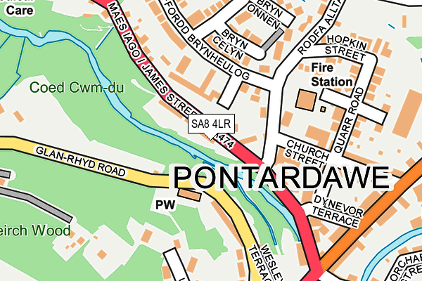 SA8 4LR map - OS OpenMap – Local (Ordnance Survey)