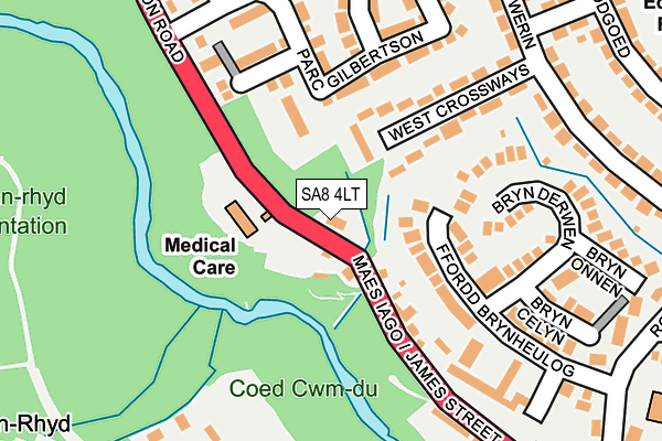 SA8 4LT map - OS OpenMap – Local (Ordnance Survey)