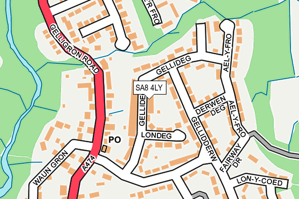 SA8 4LY map - OS OpenMap – Local (Ordnance Survey)