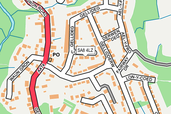 SA8 4LZ map - OS OpenMap – Local (Ordnance Survey)