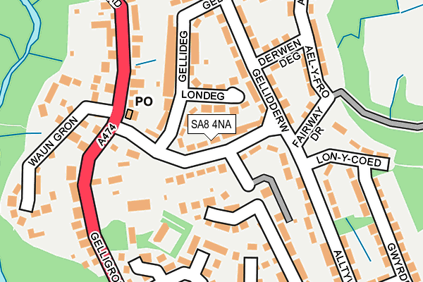 SA8 4NA map - OS OpenMap – Local (Ordnance Survey)