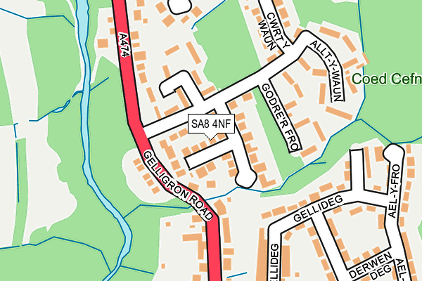 SA8 4NF map - OS OpenMap – Local (Ordnance Survey)