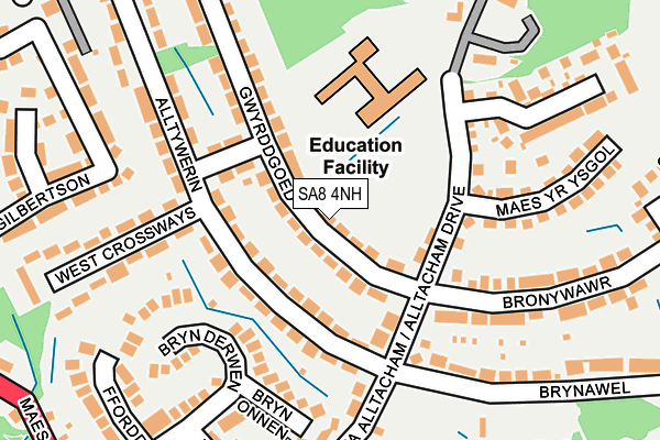 SA8 4NH map - OS OpenMap – Local (Ordnance Survey)