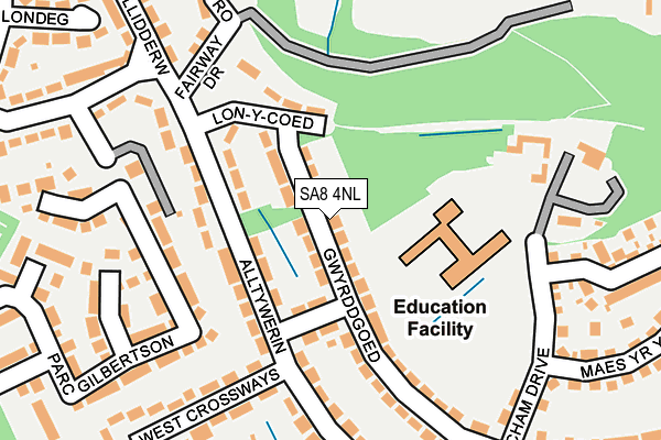 SA8 4NL map - OS OpenMap – Local (Ordnance Survey)