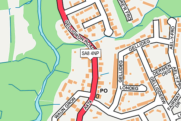 SA8 4NP map - OS OpenMap – Local (Ordnance Survey)