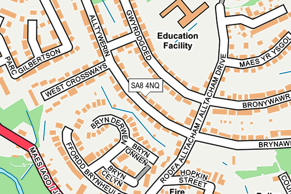 SA8 4NQ map - OS OpenMap – Local (Ordnance Survey)