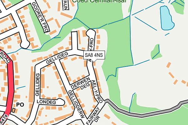 SA8 4NS map - OS OpenMap – Local (Ordnance Survey)