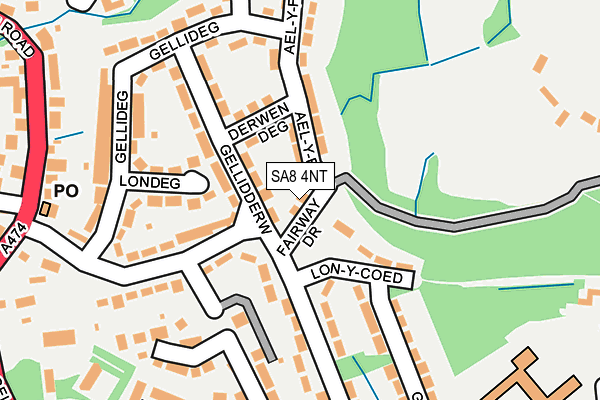 SA8 4NT map - OS OpenMap – Local (Ordnance Survey)