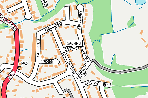 SA8 4NU map - OS OpenMap – Local (Ordnance Survey)