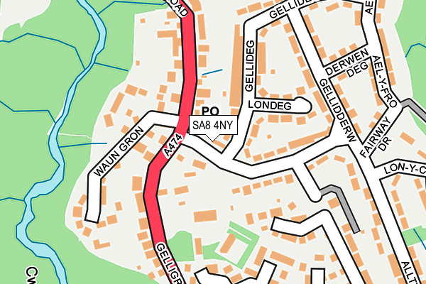 SA8 4NY map - OS OpenMap – Local (Ordnance Survey)