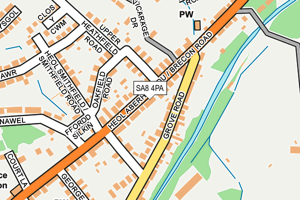 SA8 4PA map - OS OpenMap – Local (Ordnance Survey)