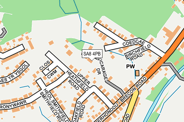 SA8 4PB map - OS OpenMap – Local (Ordnance Survey)