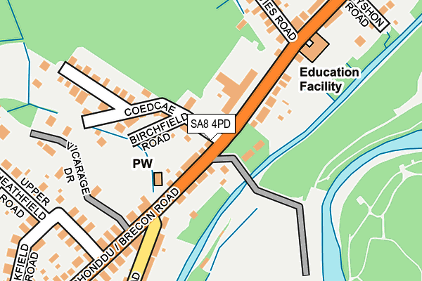 SA8 4PD map - OS OpenMap – Local (Ordnance Survey)