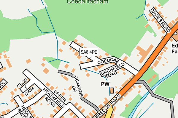 SA8 4PE map - OS OpenMap – Local (Ordnance Survey)