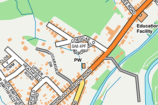 SA8 4PF map - OS OpenMap – Local (Ordnance Survey)