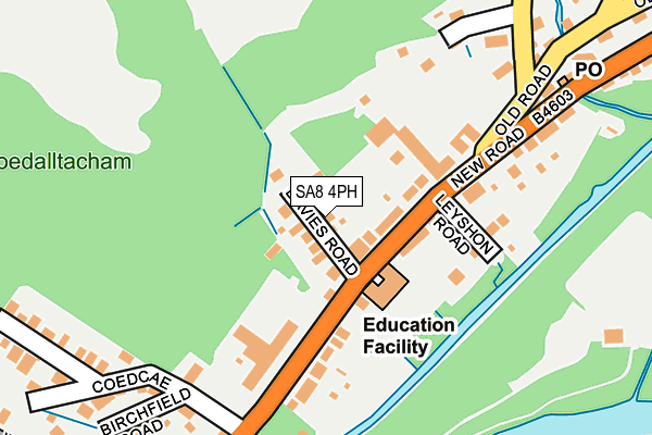 SA8 4PH map - OS OpenMap – Local (Ordnance Survey)