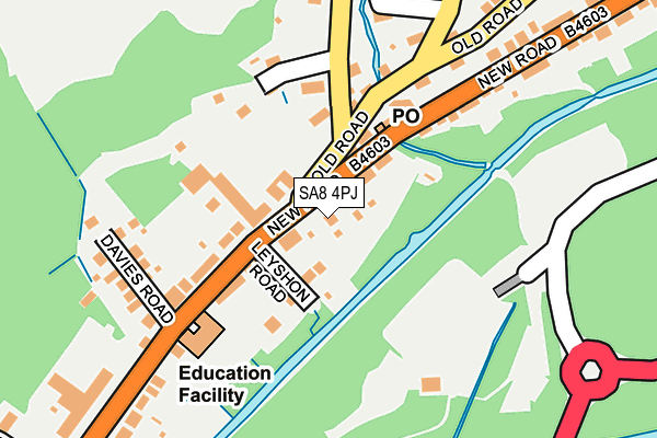 SA8 4PJ map - OS OpenMap – Local (Ordnance Survey)