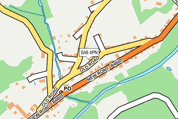 SA8 4PN map - OS OpenMap – Local (Ordnance Survey)