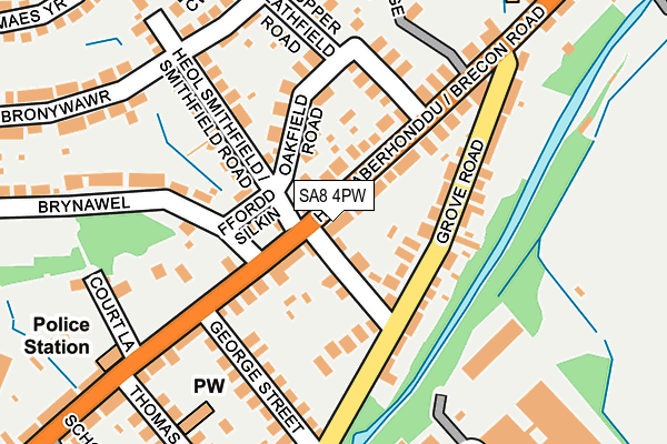 SA8 4PW map - OS OpenMap – Local (Ordnance Survey)