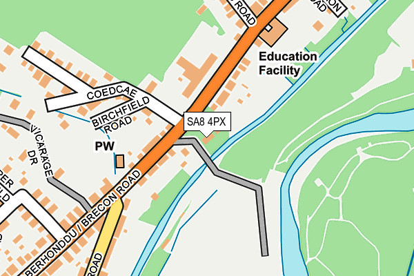 SA8 4PX map - OS OpenMap – Local (Ordnance Survey)