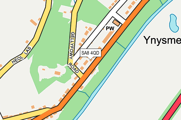 SA8 4QD map - OS OpenMap – Local (Ordnance Survey)