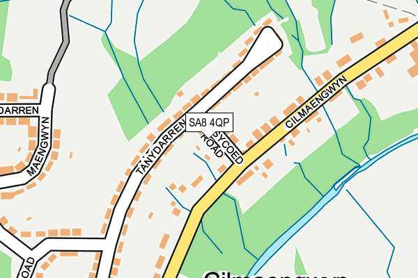 SA8 4QP map - OS OpenMap – Local (Ordnance Survey)