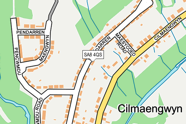 SA8 4QS map - OS OpenMap – Local (Ordnance Survey)