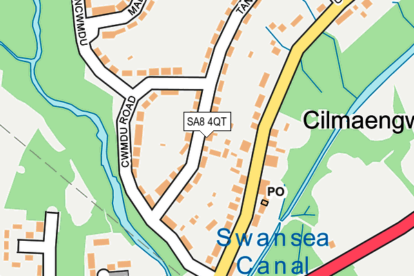 SA8 4QT map - OS OpenMap – Local (Ordnance Survey)