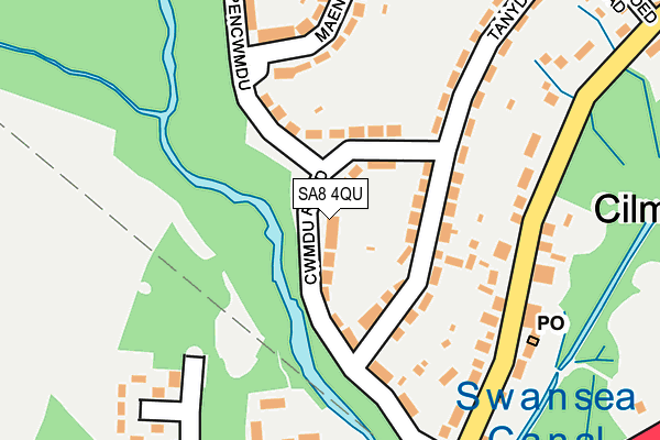 SA8 4QU map - OS OpenMap – Local (Ordnance Survey)