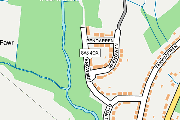 SA8 4QX map - OS OpenMap – Local (Ordnance Survey)