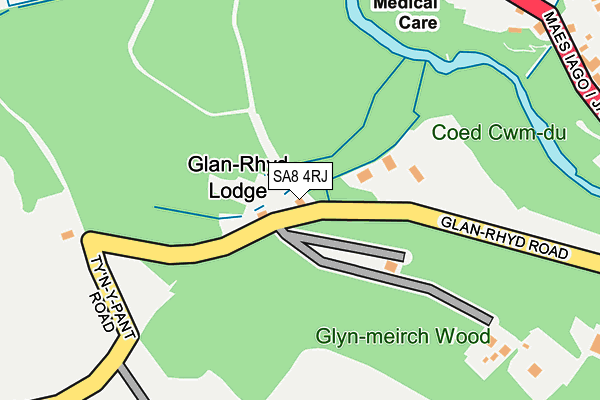 SA8 4RJ map - OS OpenMap – Local (Ordnance Survey)