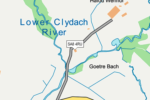 SA8 4RU map - OS OpenMap – Local (Ordnance Survey)