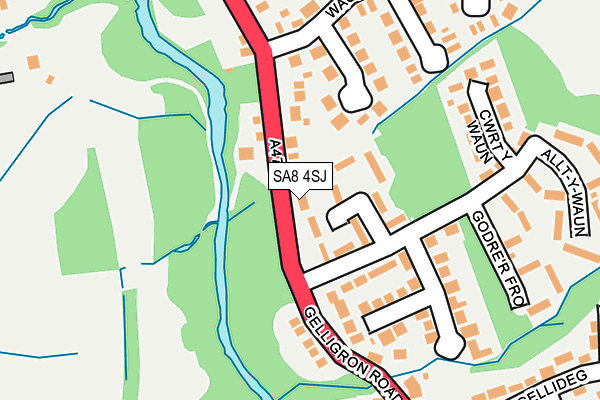 SA8 4SJ map - OS OpenMap – Local (Ordnance Survey)